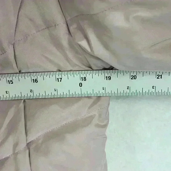 Anne Klein Women’s Quilted Down Jacket Size Small Blush Pockets Knit Cuffs - Picture 11 of 12